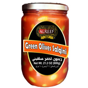 Green Olives Salqini with Hot Sauce