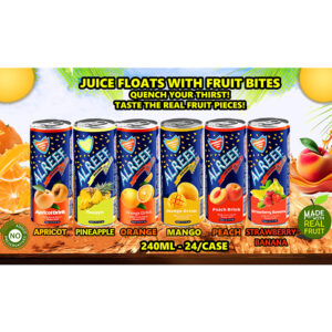 Juice Floats with Fruit Bites